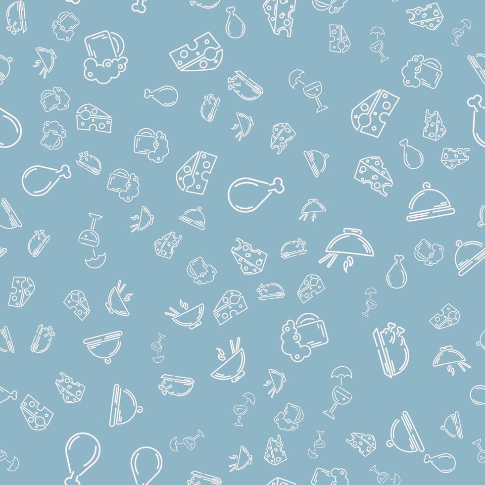 doodle seamless pattern with baby items. Eps 10 vector