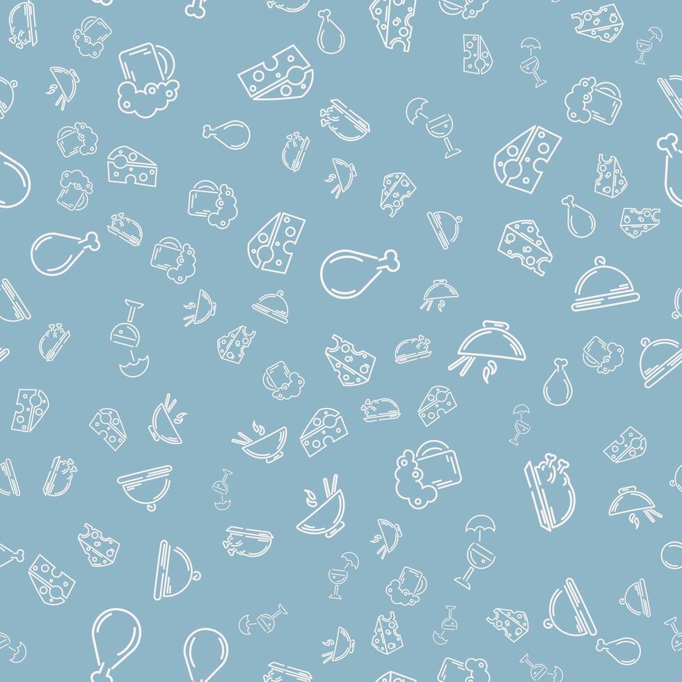 Vector doodle seamless pattern with baby items. Eps 10