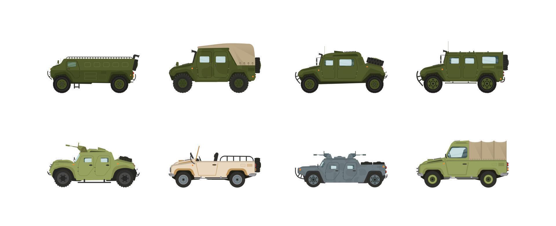 Armored Military Vehicles with Heavy Tank System Set for your vector