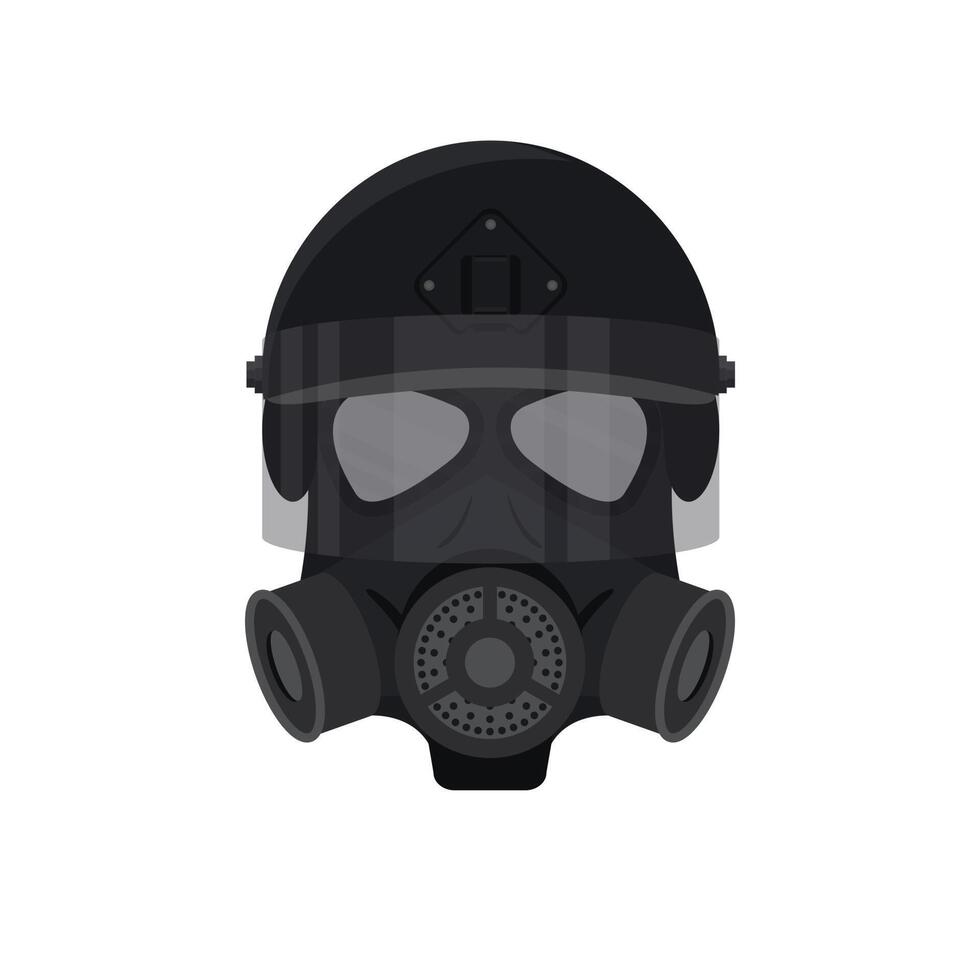 Gas mask icon flat isolated on white background illustration vector