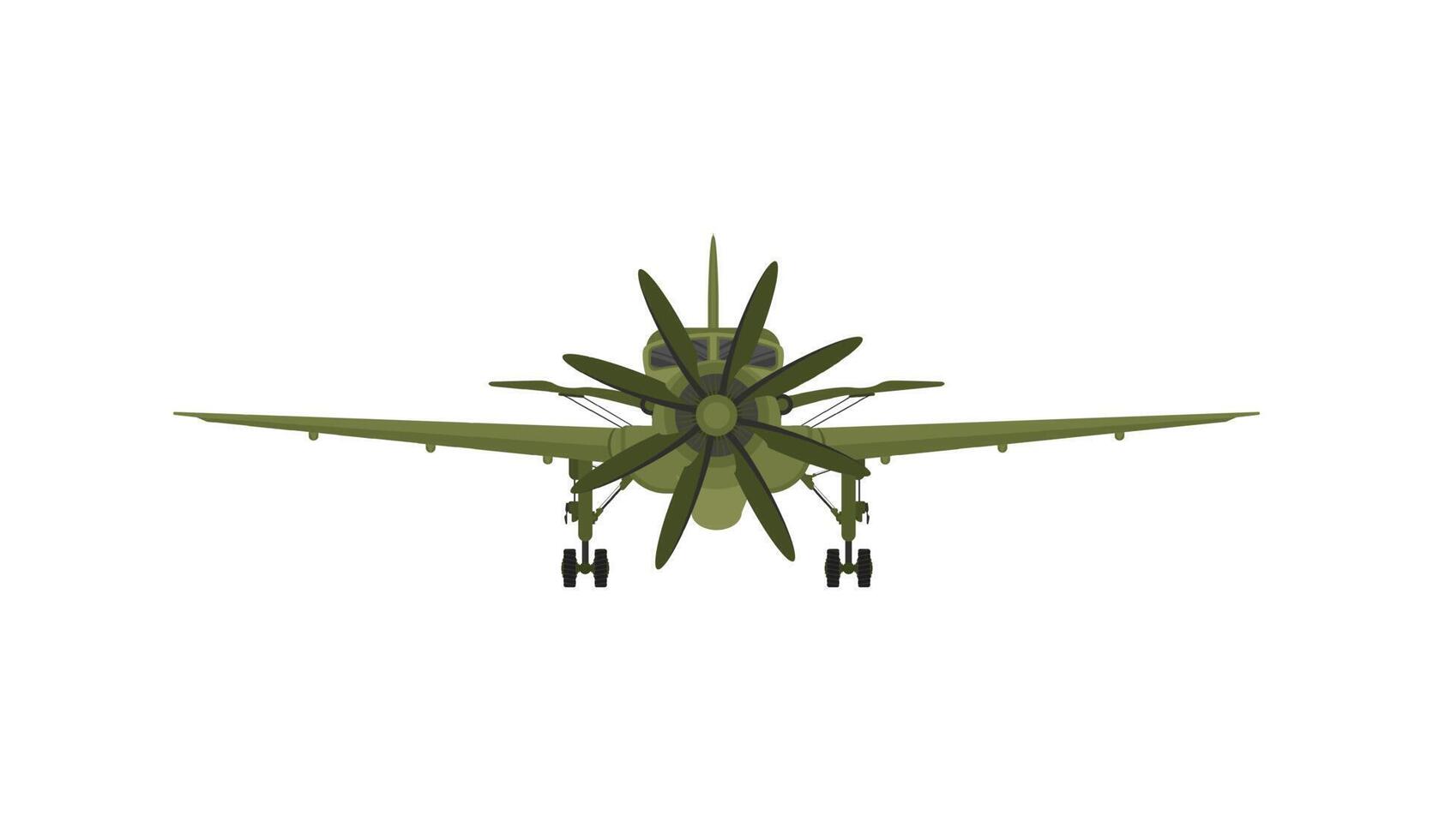 Single tail jet fighter. Simple illustration. Front view vector