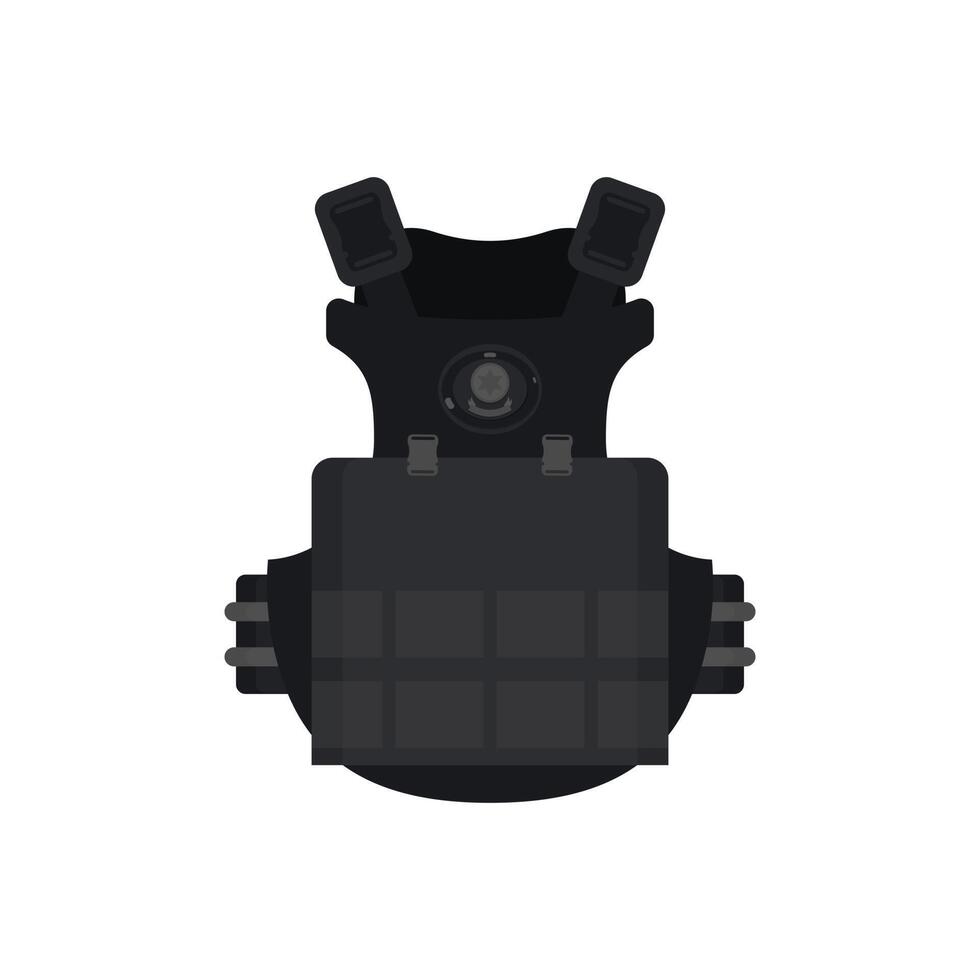 Police flak jacket or bulletproof vest cartoon Illustration vector
