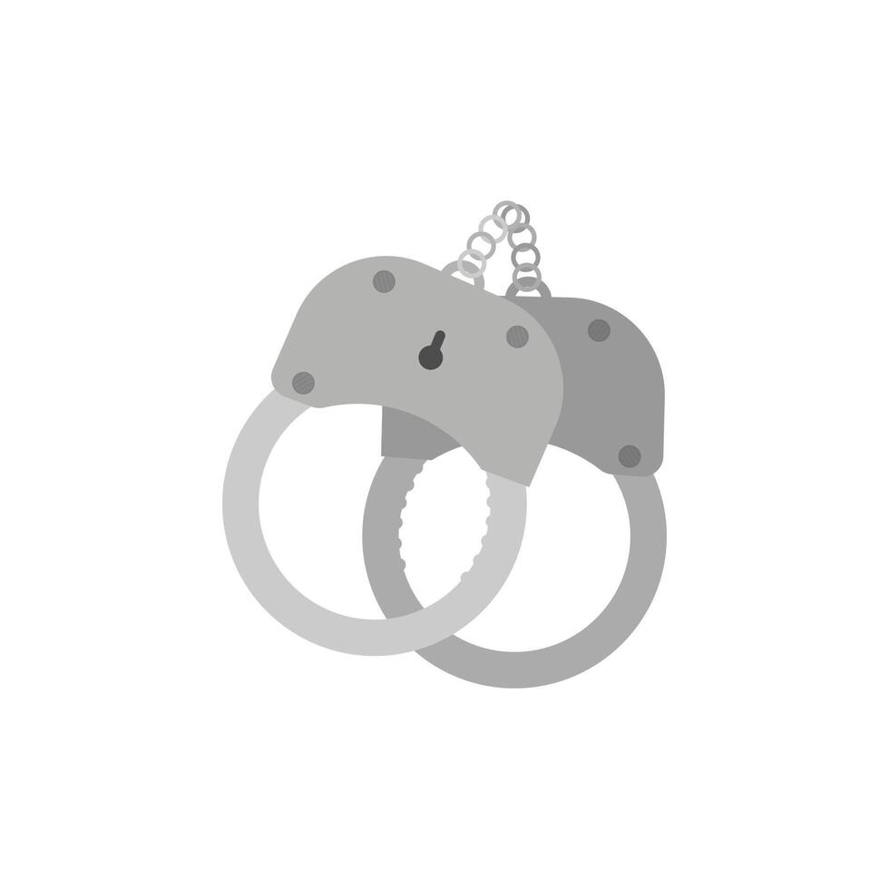 Flat style shackle isolated on white background vector