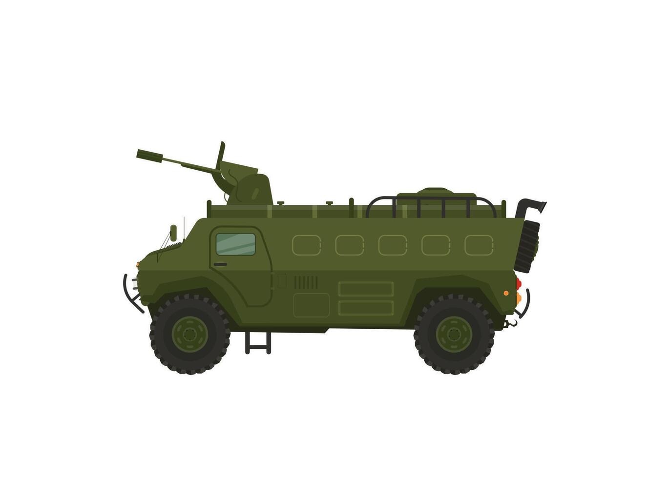 Modern Military Vehicle Illustration, Suitable For Game Asset, Icon, Infographic, and Other Military Graphic Purpose vector