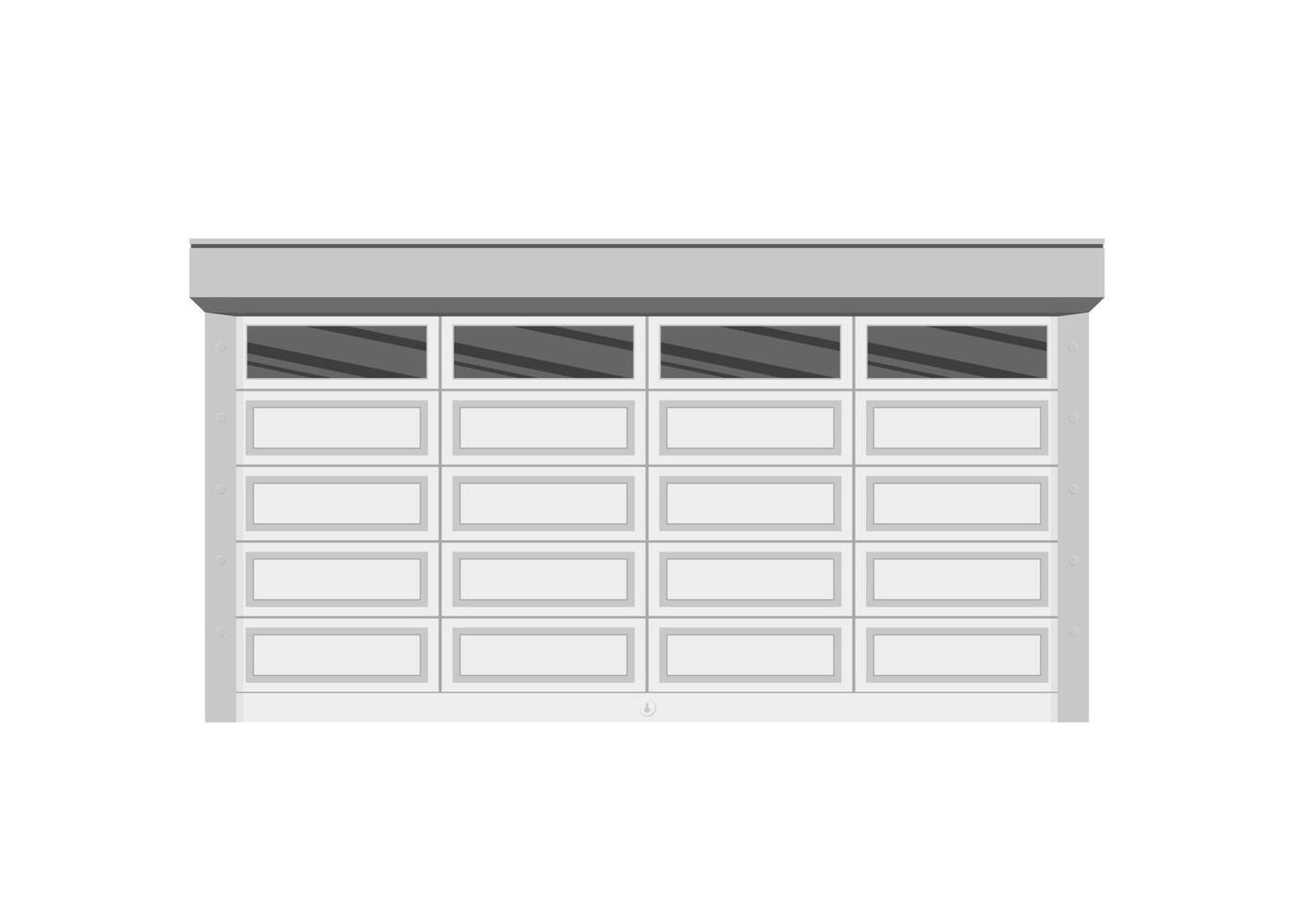 Garage door vector icon.Realistic vector icon isolated on white background garage door.