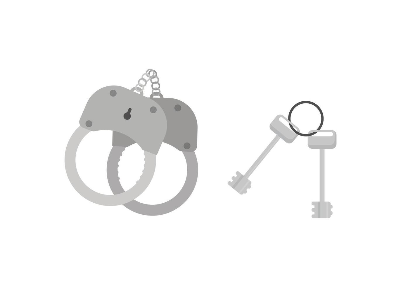 Flat style shackle isolated on white background vector