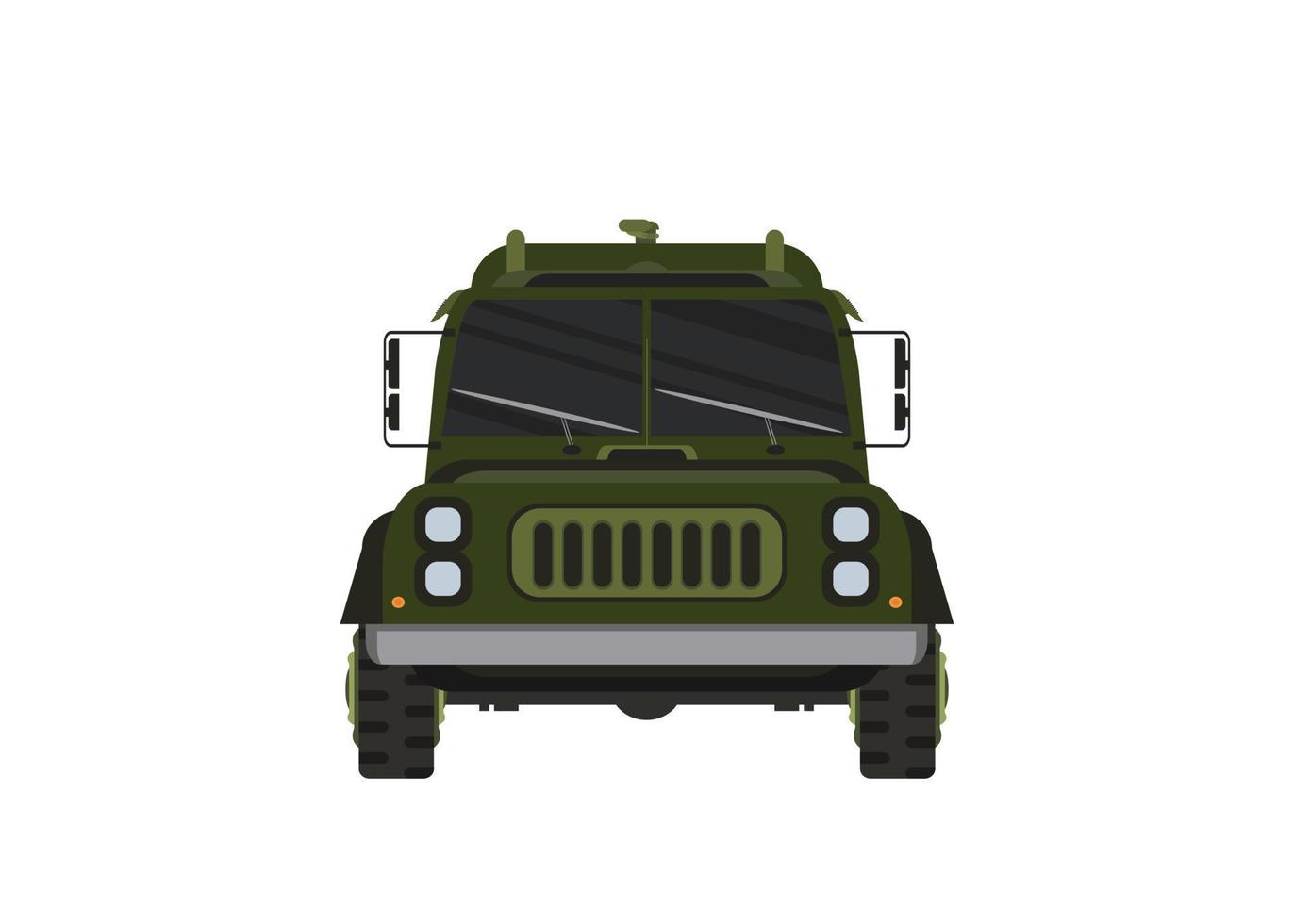 Military off road car silhouette. Vector illustration for your design