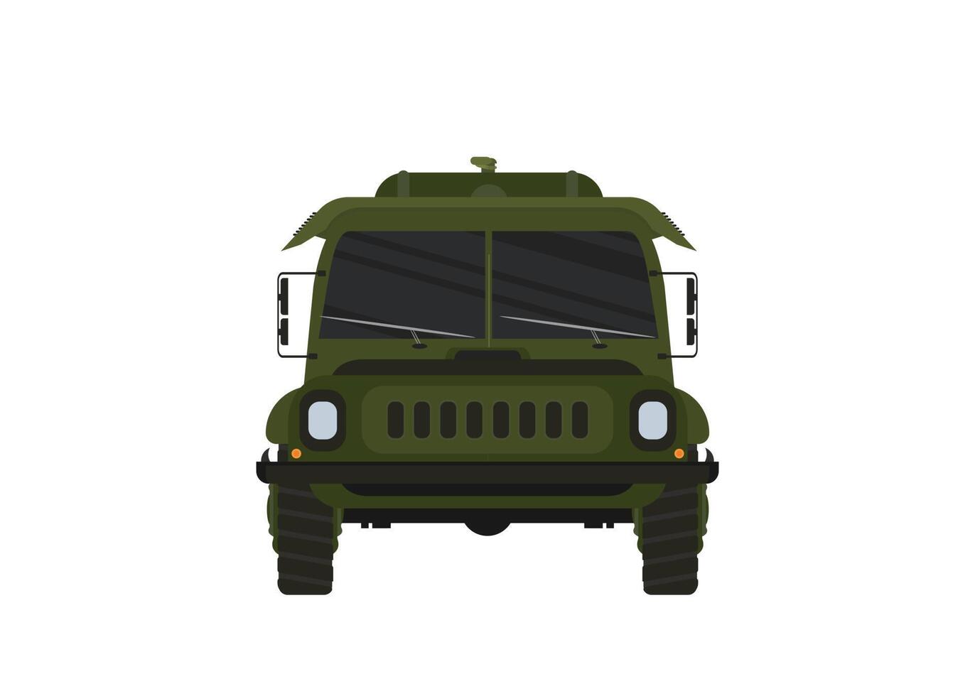 Ilustración de vector de silueta de coche todoterreno militar para su diseño