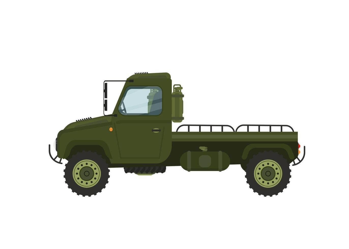 Model of the truck of military years on a white background vector