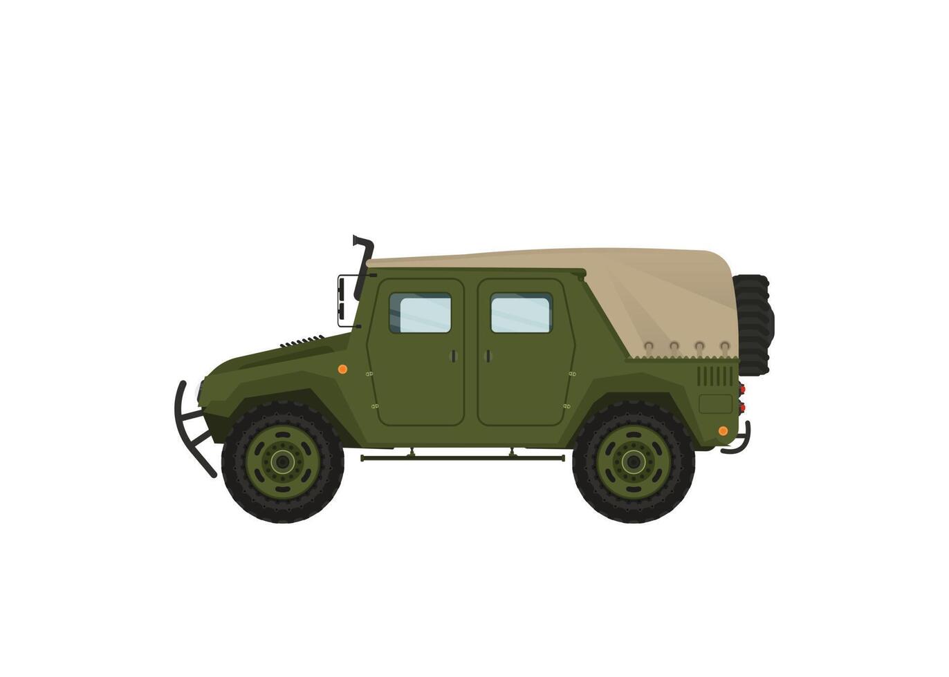 Extreme travel car isolatedillustration on white background. Off road 4x4 auto vehicle vector