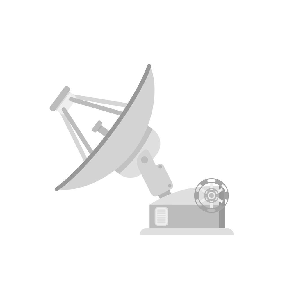 Satellite Dish as Wireless Network Communication Technology Isometric Vector Illustration