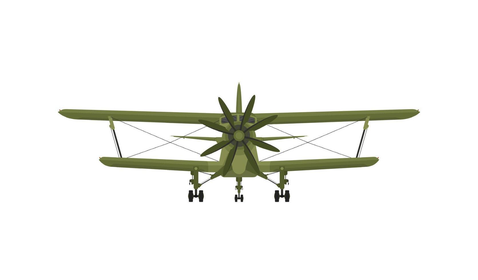 Biplane vintage airplane plane old retro propeller illustration isolated aircraft vector