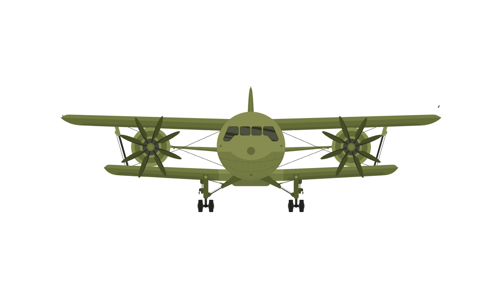 Biplane vintage airplane plane old retro propeller illustration