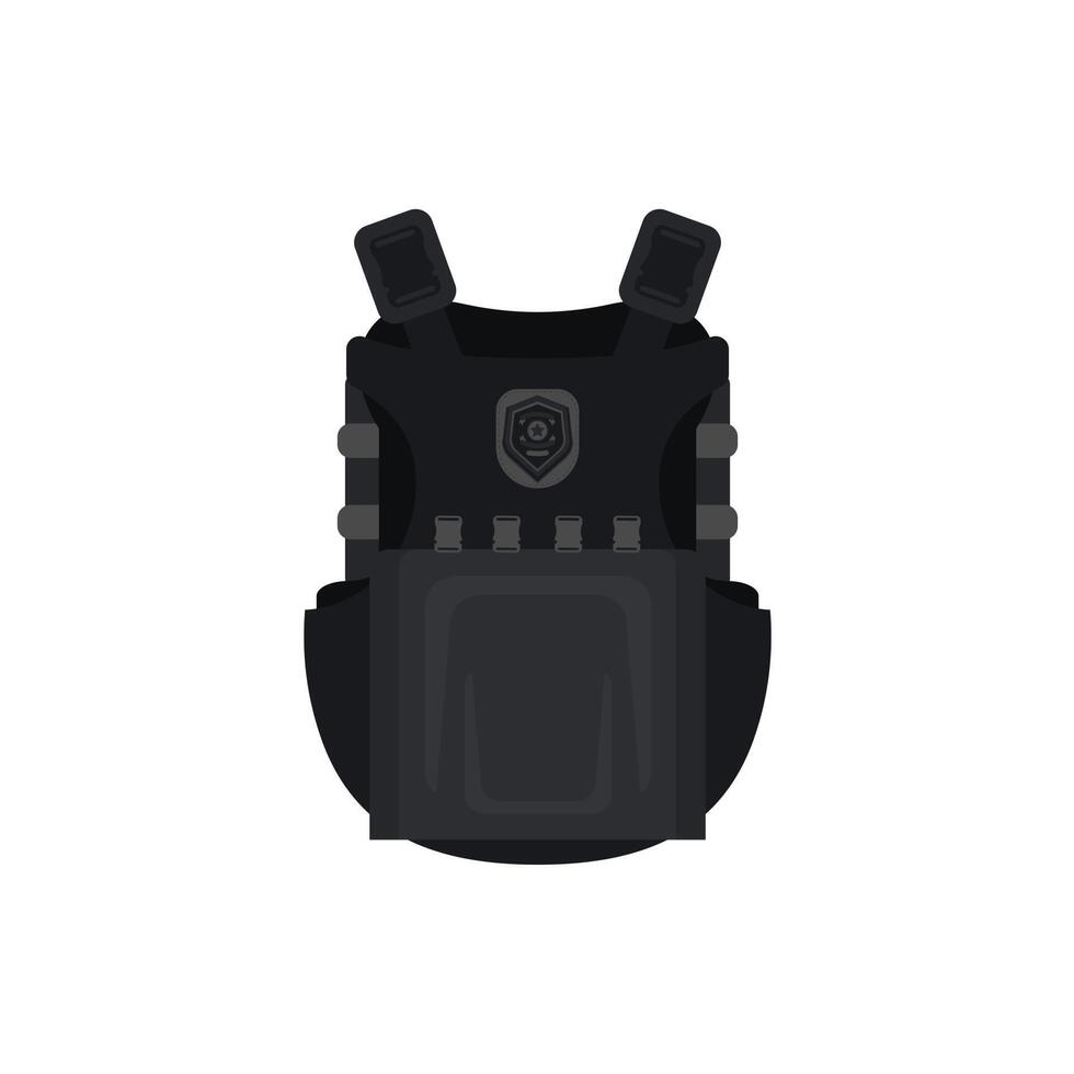 Police flak jacket or bulletproof vest cartoon Illustration vector