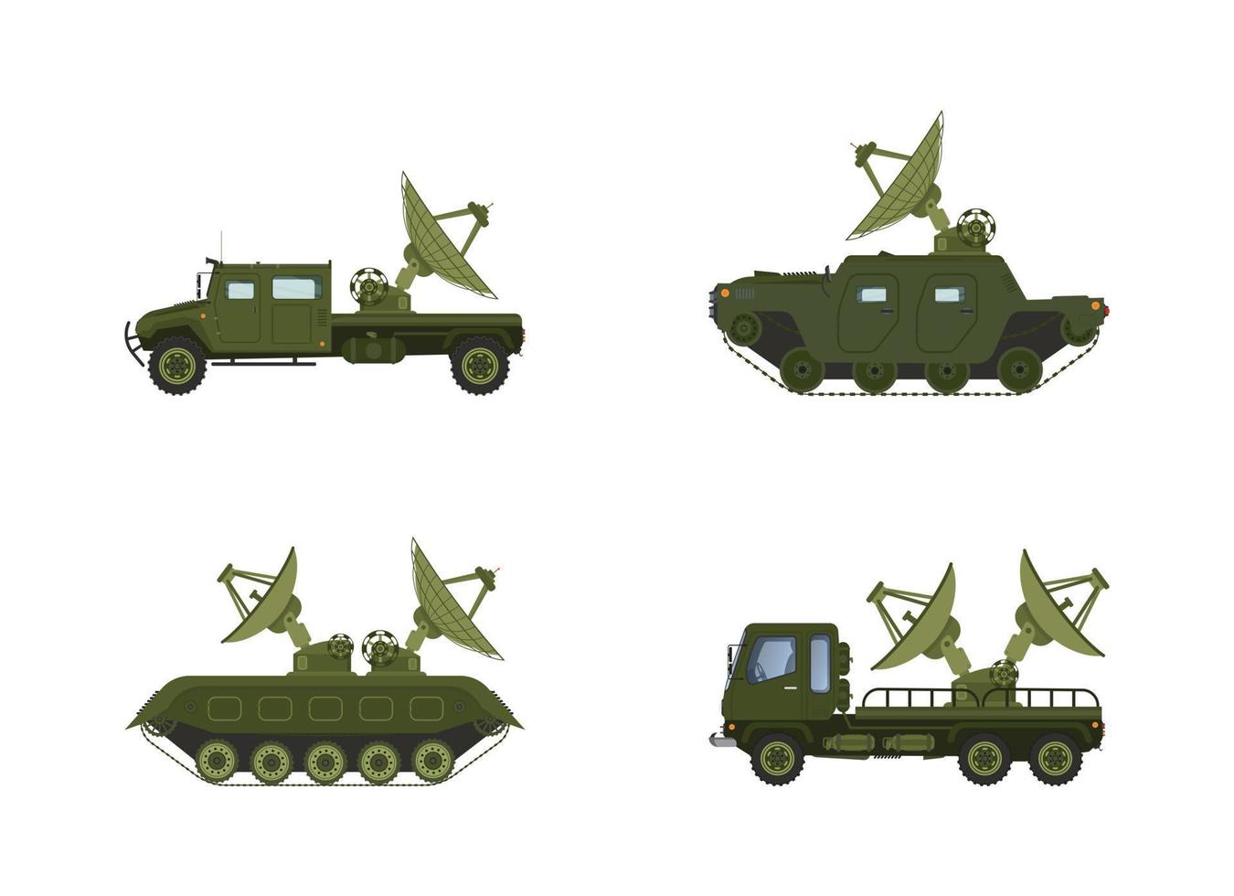 establecer pistolas de radar. la radiodifusión, las comunicaciones por satélite. antenas, receptores, comunicación con sede. vector