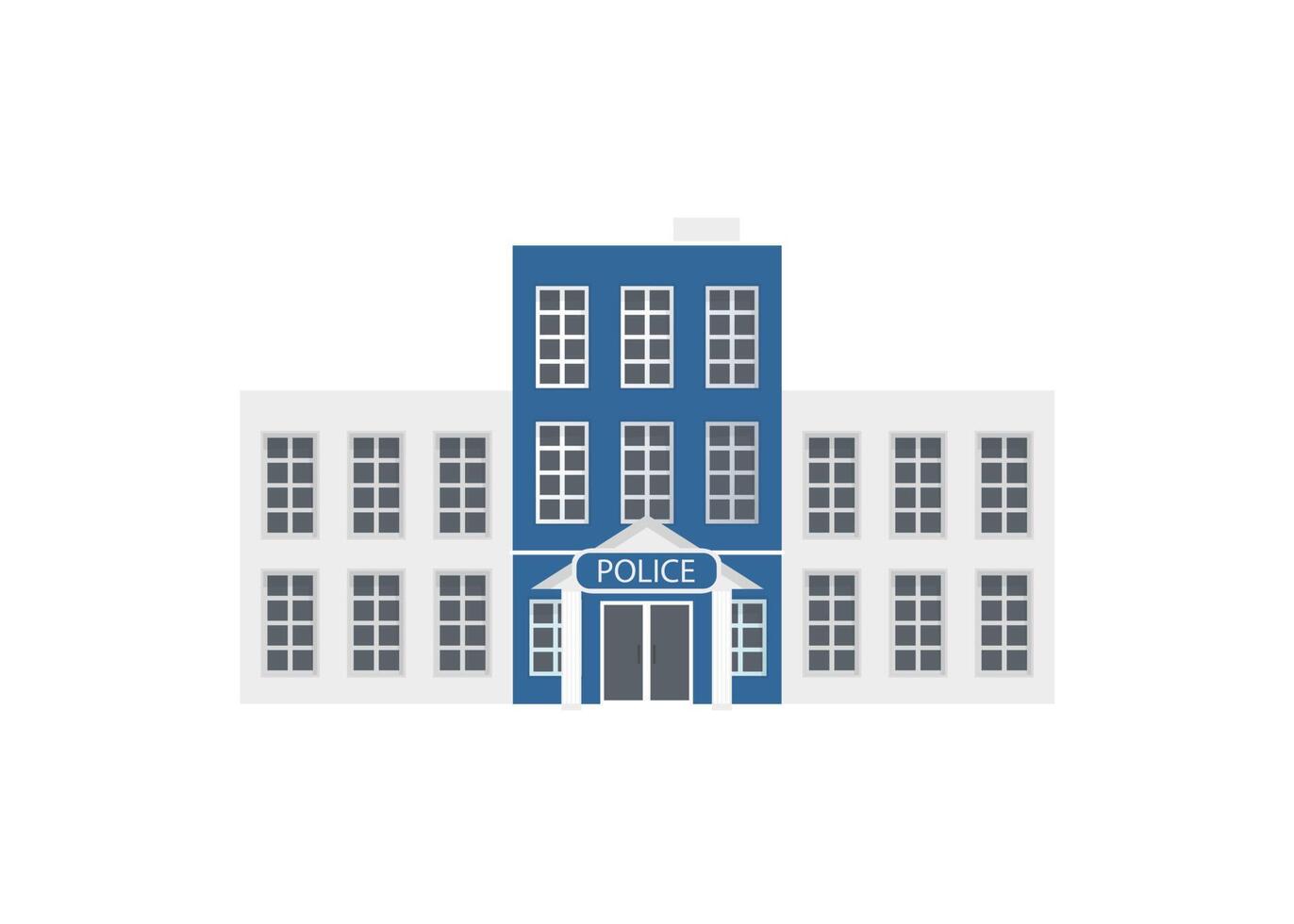 icon set or infographic elements representing low poly police buildings for city illustration vector