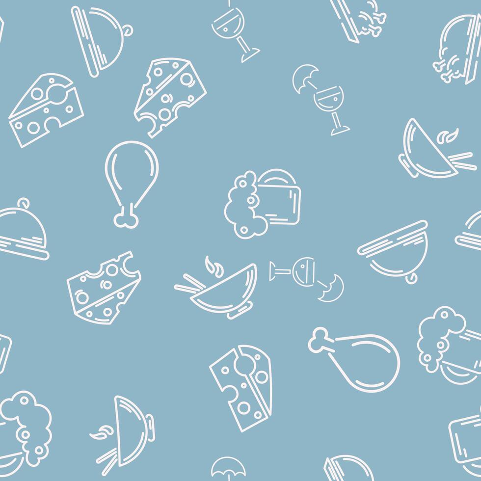 doodle seamless pattern with baby items. Eps 10 vector