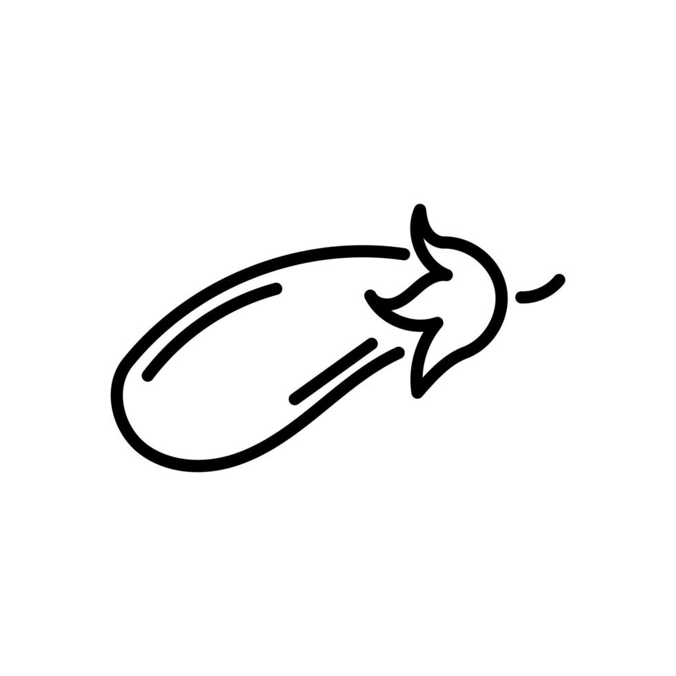 Web line icon. Aubergine, eggplant vector