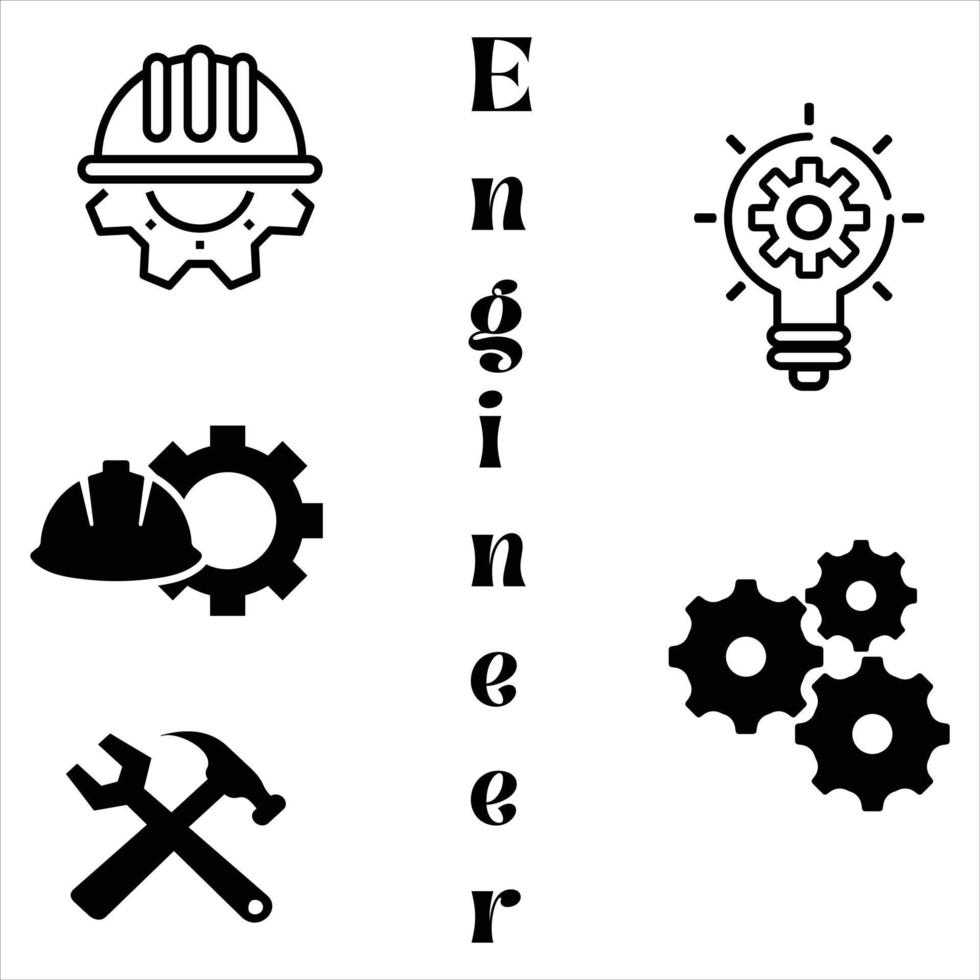 Engineering tools collection vector