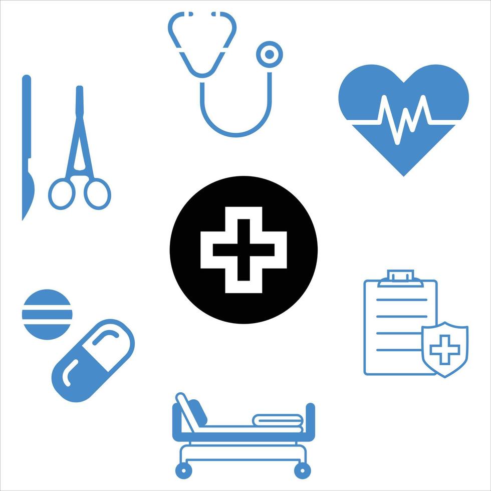 collection of Hospital signs vector