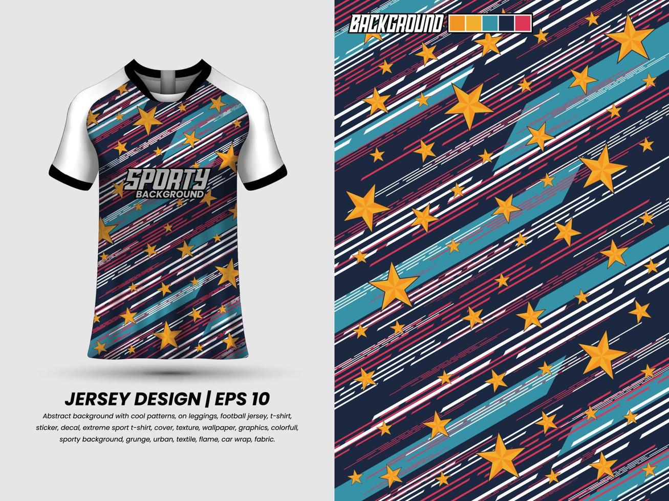 Soccer jersey design for sublimation, sport t shirt design, template jersey vector