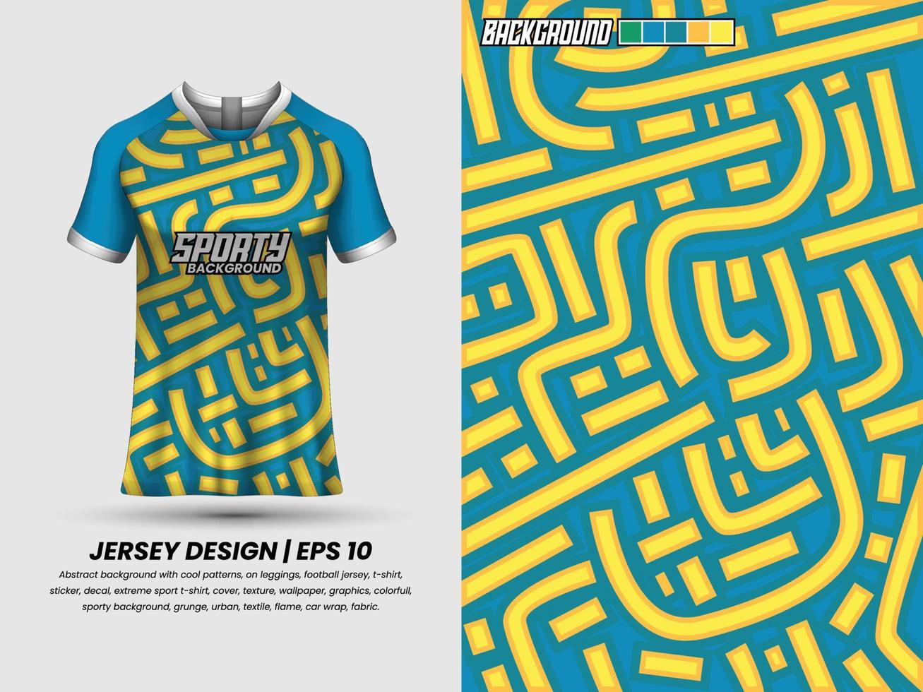 Soccer jersey design for sublimation, sport t shirt design, template jersey vector