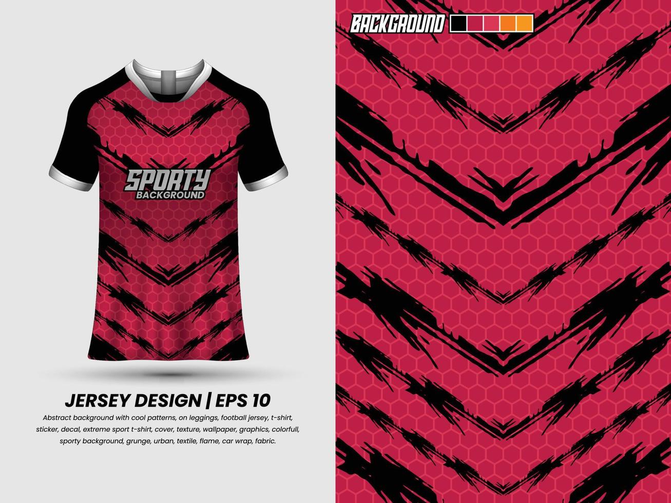 Soccer jersey design for sublimation, sport t shirt design, template jersey vector