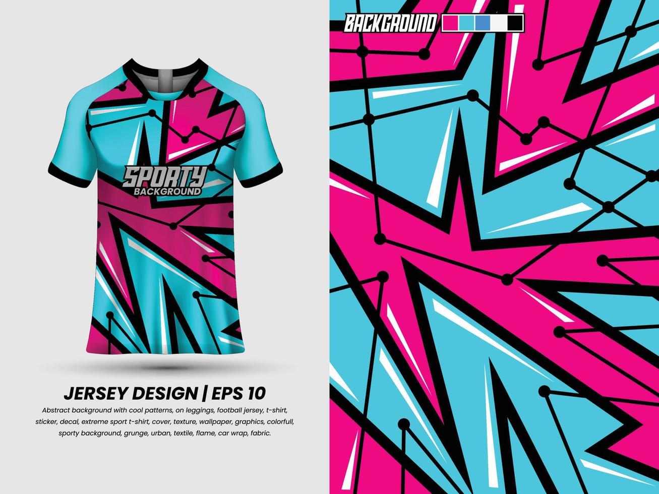 Soccer jersey design for sublimation, sport t shirt design, template jersey vector