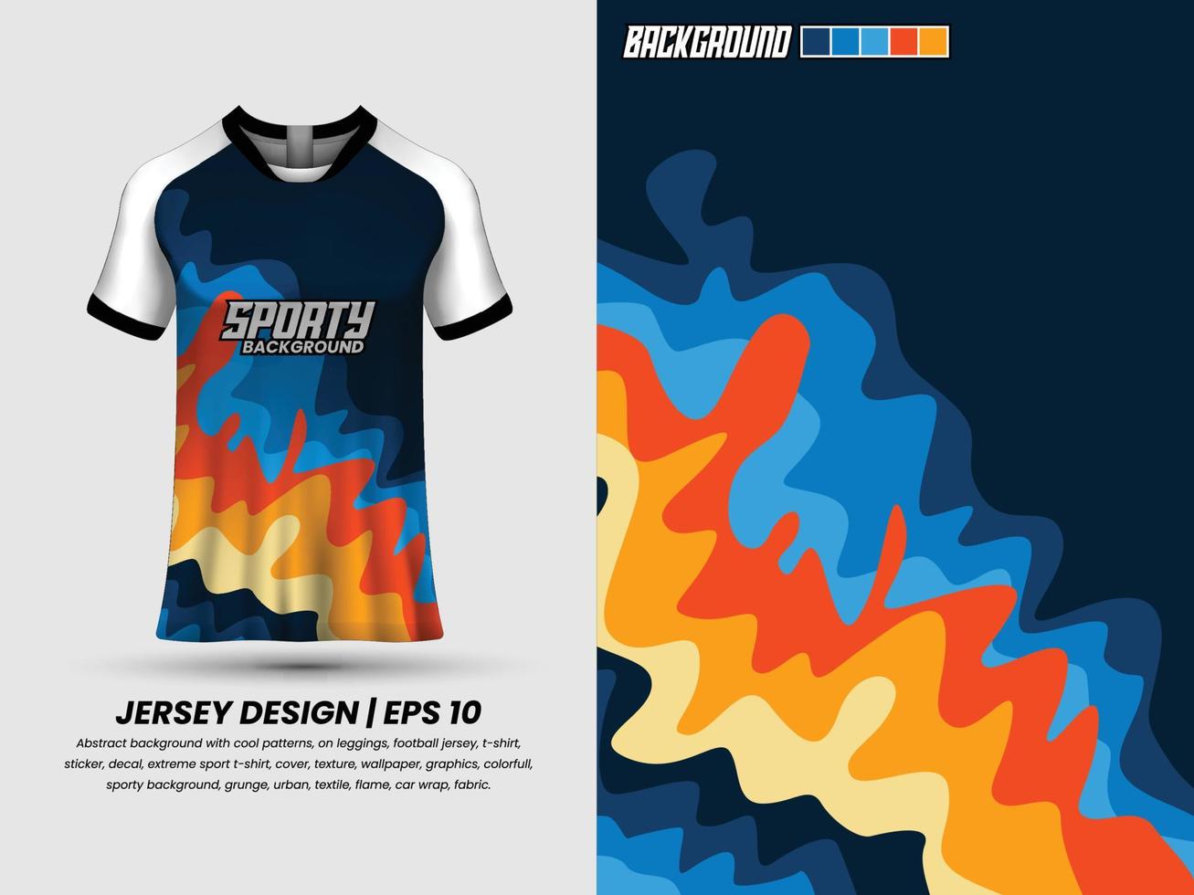 Soccer jersey design for sublimation, sport t shirt design, template jersey vector