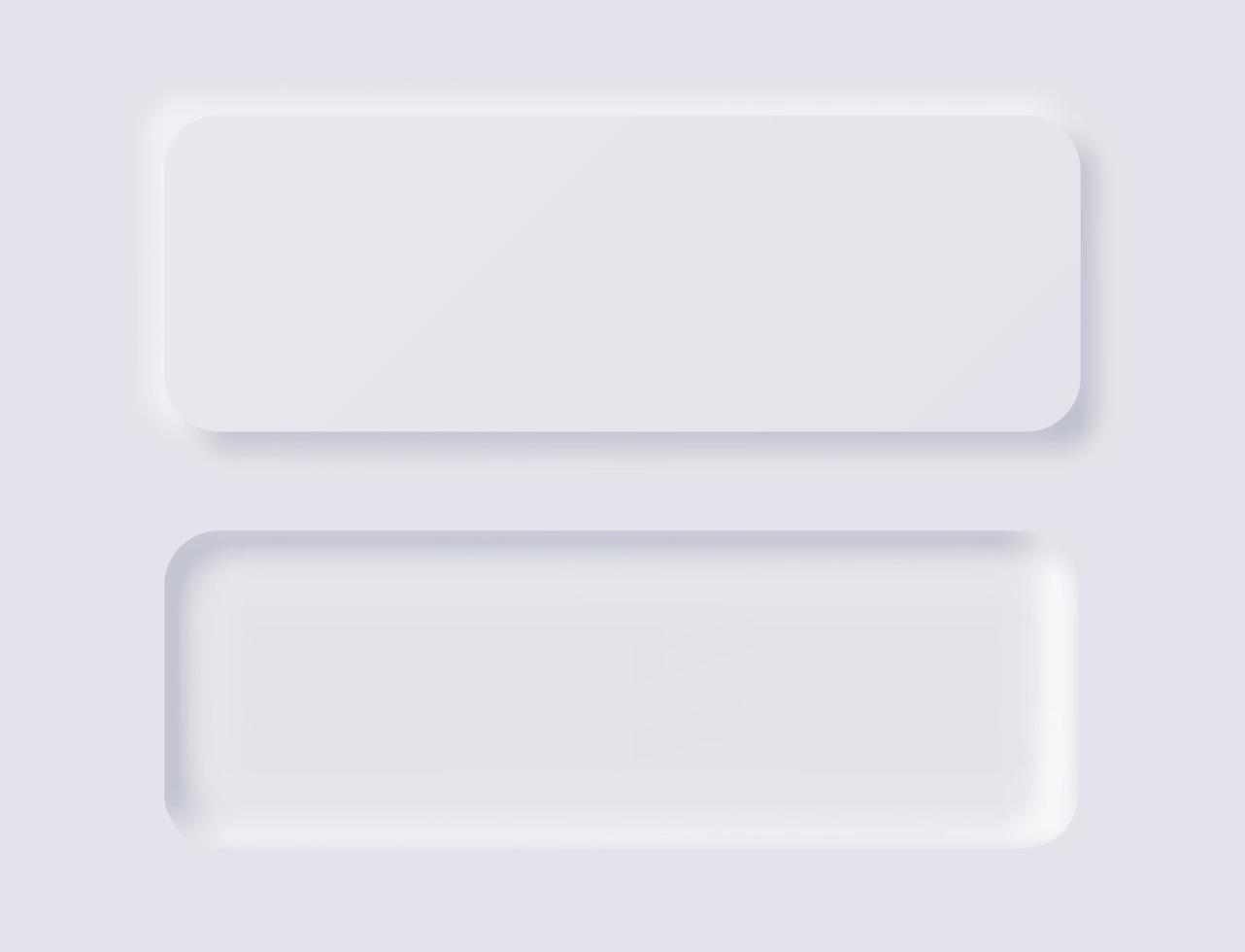 White button Neumorphism design elements vector set, Button and Element for UI Web design or Application UI Design.