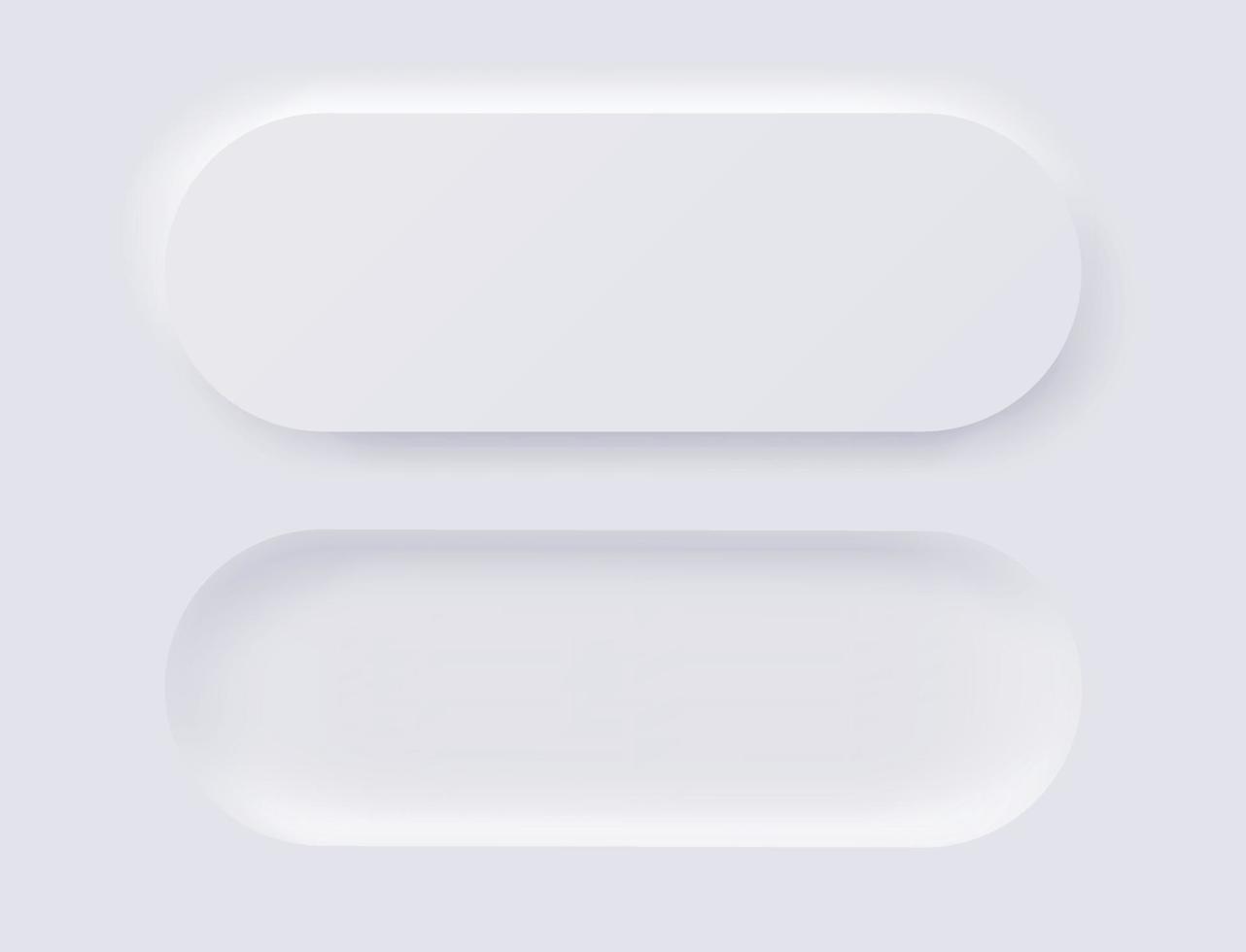 White button Neumorphism design elements vector set, Button and Element for UI Web design or Application UI Design.