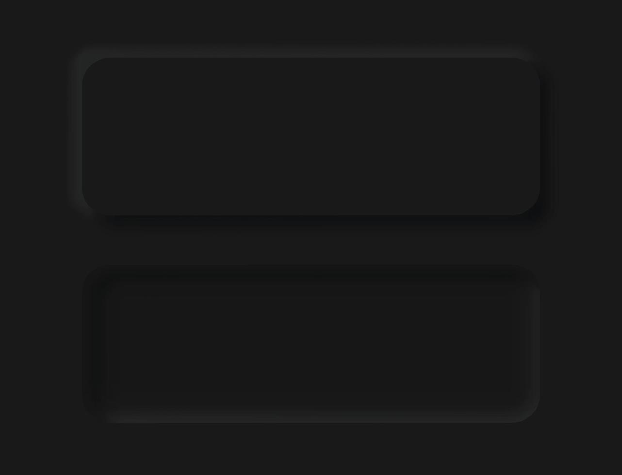Black button Neumorphism design elements vector set, Button and Element for UI Web design or Application UI Design.