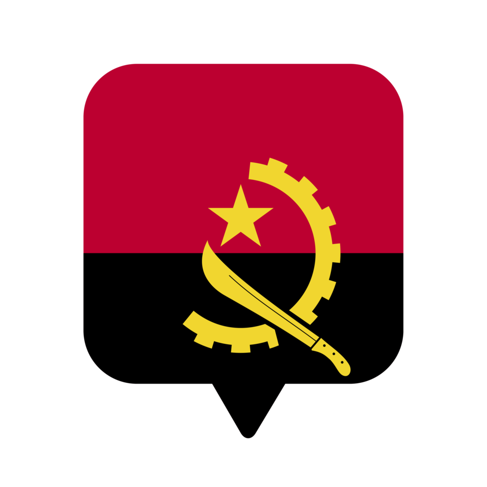 angola flagga Land png
