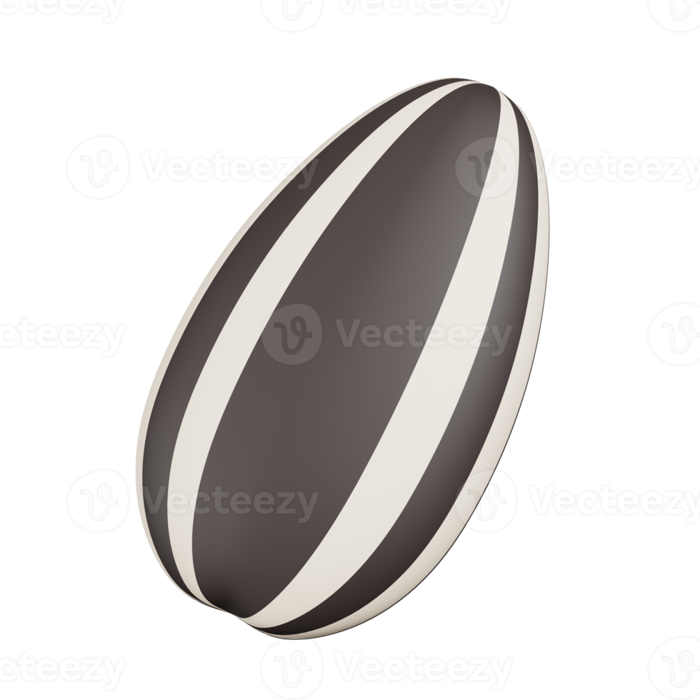 Sunflower seed isolated. 3D render of Nuts, seeds and grains icon png