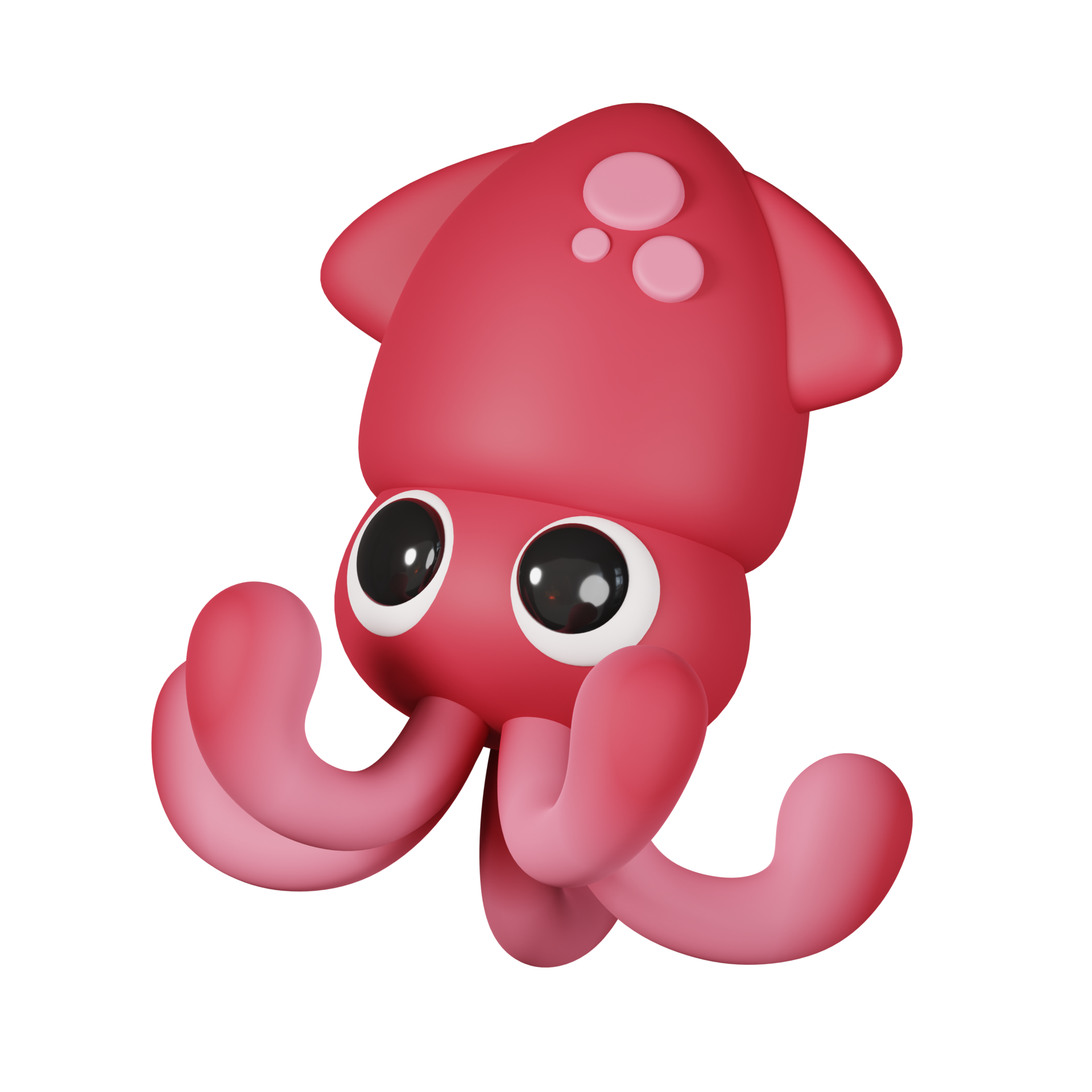 Free Pink octopus isolated. 3D render of Sea and beach icon 16595933 PNG  with Transparent Background