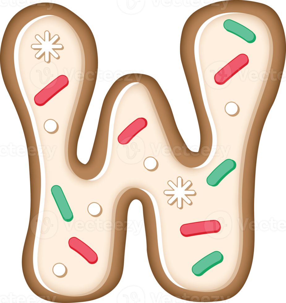 Cookie Alphabet W png