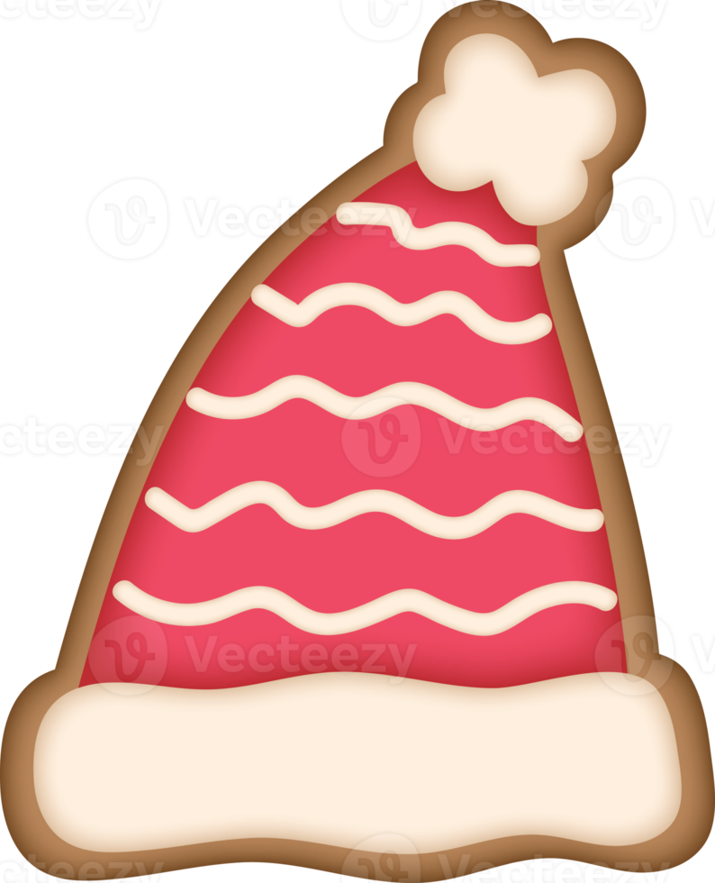 sombrero de navidad de galleta de adorno png