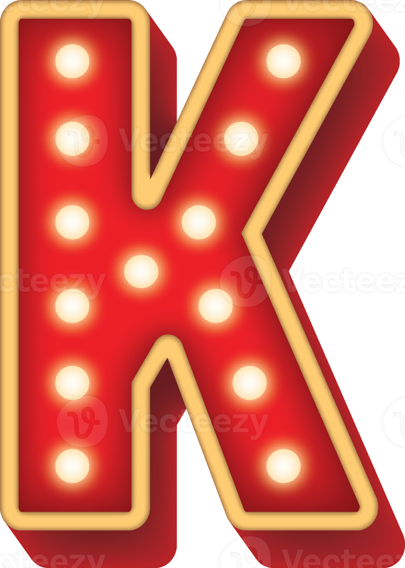 Alphabet Bulb Red Light K 16596090 PNG