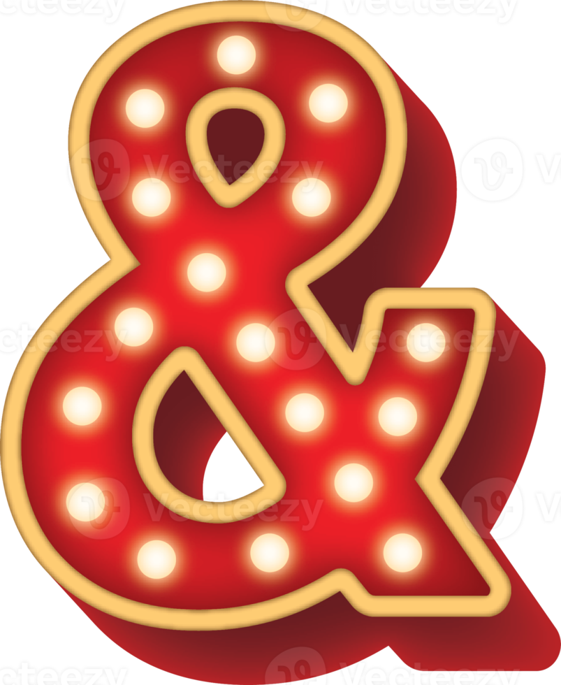 symbole alphabet ampoule lumière rouge et signe png