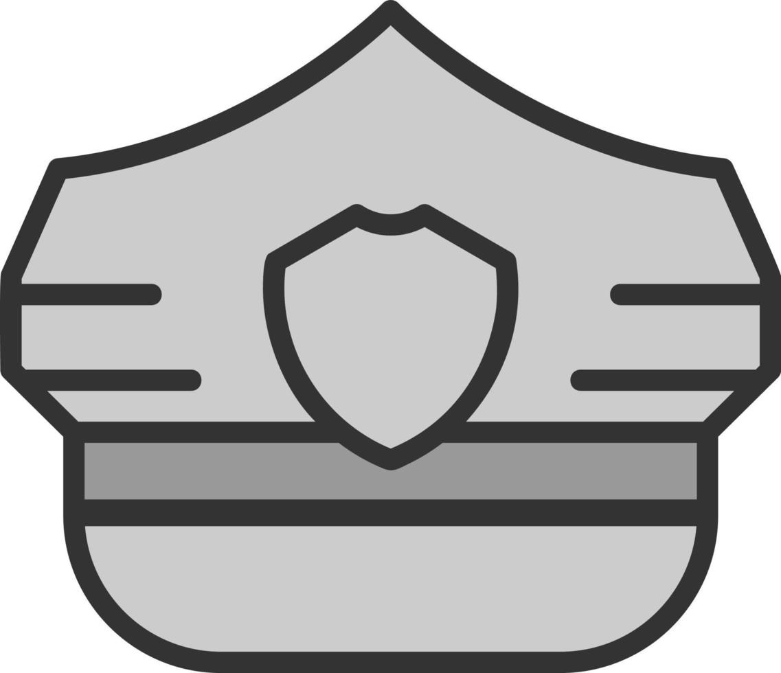 diseño de icono de vector de sombrero de policía