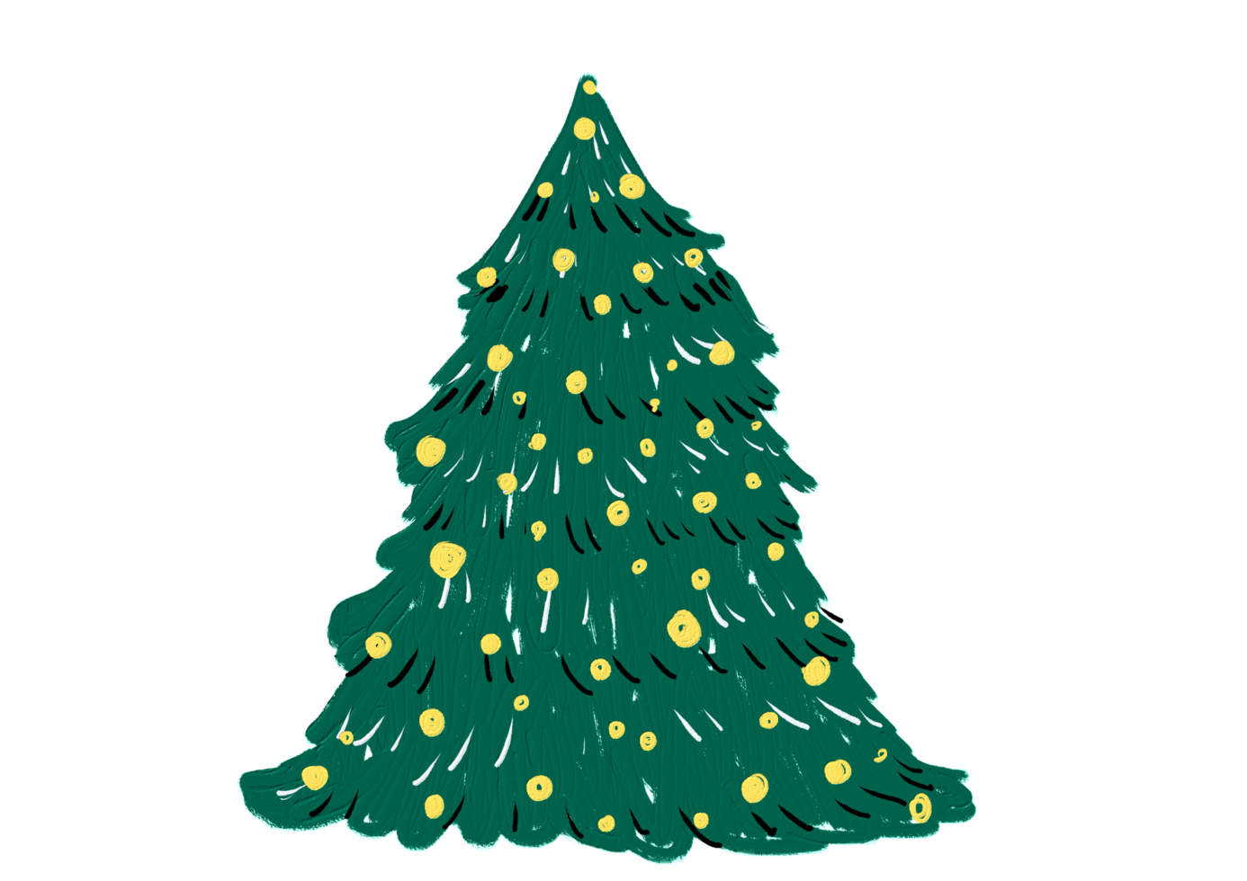 mano disegnato olio spazzola ictus Natale albero con stella isolato su png o trasparente sfondo. grafico risorse per nuovo anno, compleanni e lusso carta.