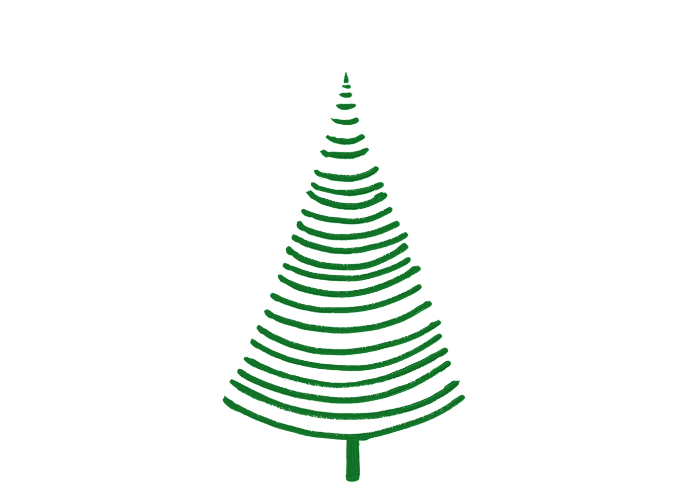 Hand drawn oil brush stroke Christmas tree with star isolated  on png or transparent  background. Graphic resources for New Year, Birthdays and luxury card.