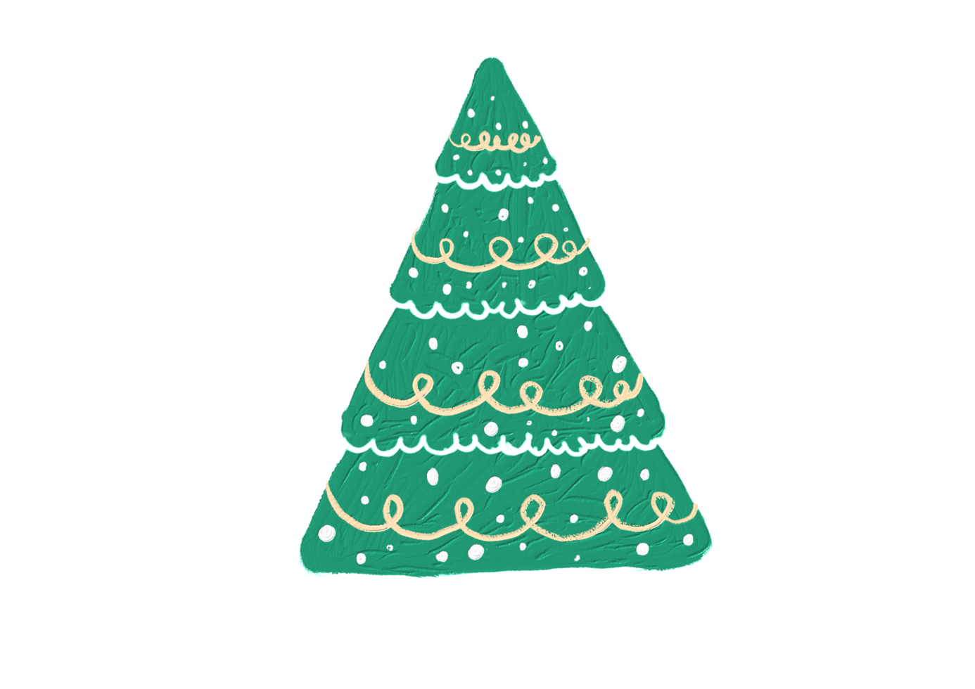 Hand drawn oil brush stroke Christmas tree with star isolated  on png or transparent  background. Graphic resources for New Year, Birthdays and luxury card.