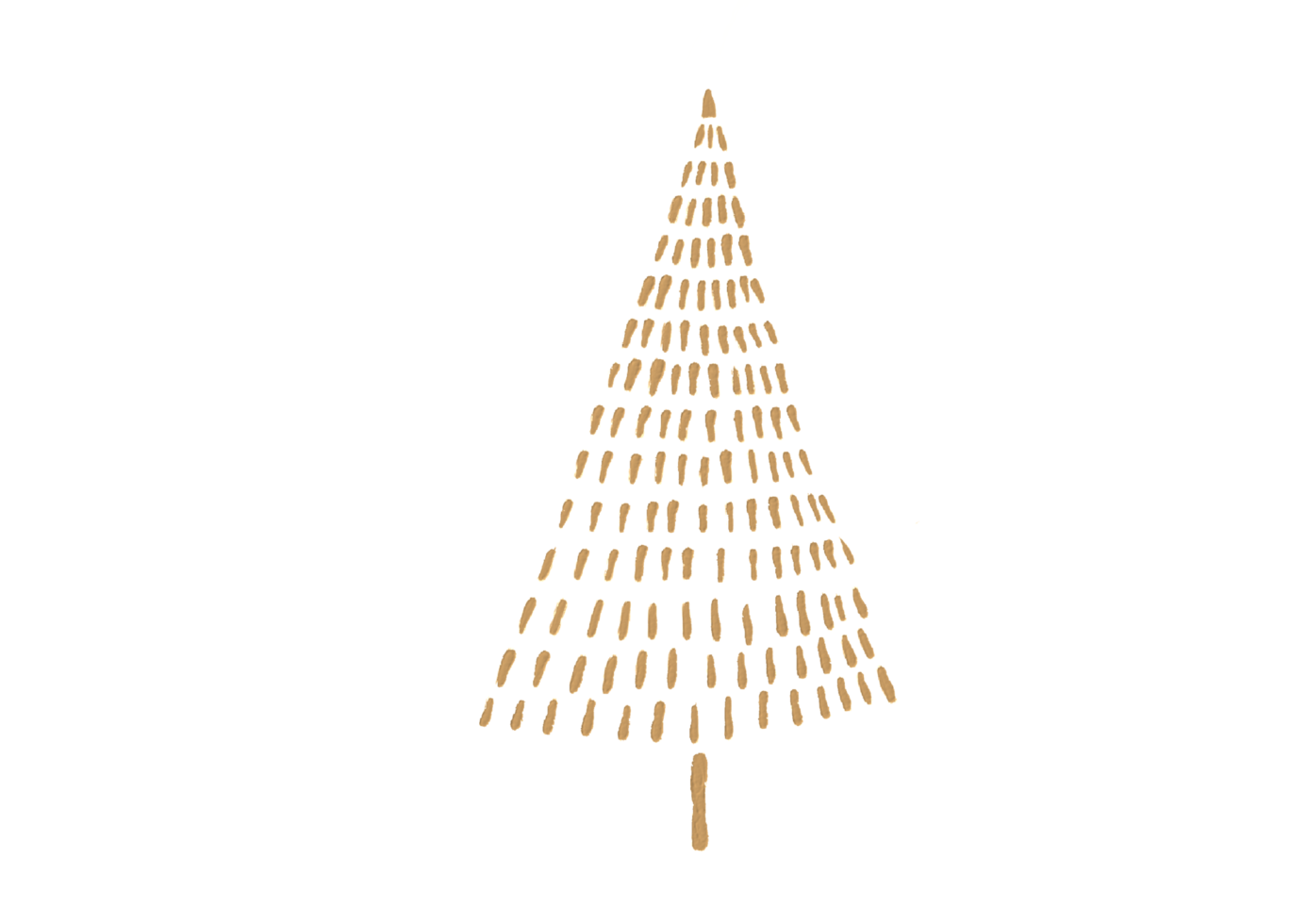 Hand drawn oil brush stroke Christmas tree with star isolated  on png or transparent  background. Graphic resources for New Year, Birthdays and luxury card.