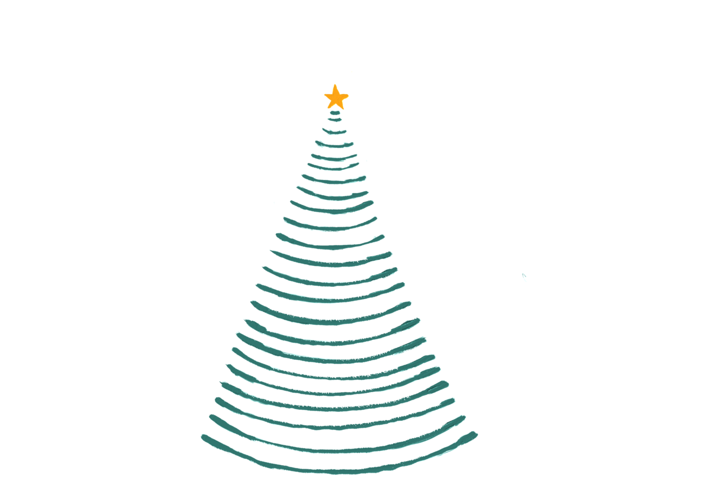 mano disegnato olio spazzola ictus Natale albero con stella isolato su png o trasparente sfondo. grafico risorse per nuovo anno, compleanni e lusso carta.