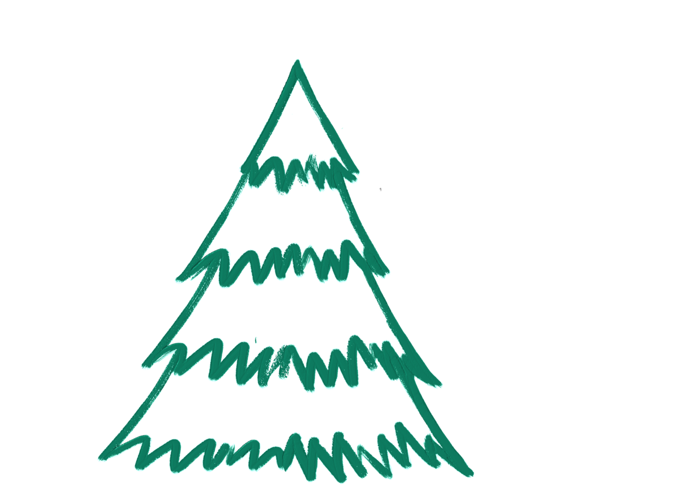 Hand drawn oil brush stroke Christmas tree with star isolated  on png or transparent  background. Graphic resources for New Year, Birthdays and luxury card.