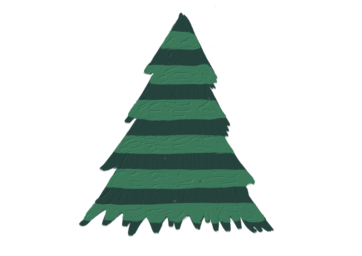 árbol de navidad de trazo de pincel de aceite dibujado a mano con estrella aislada en png o fondo transparente. recursos gráficos para año nuevo, cumpleaños y tarjeta de lujo.