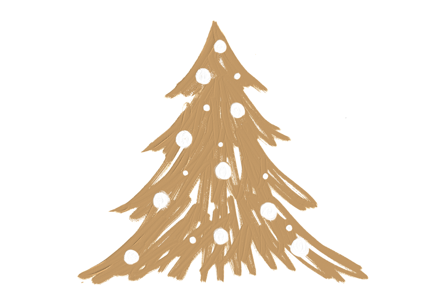 Hand drawn oil brush stroke Christmas tree with star isolated  on png or transparent  background. Graphic resources for New Year, Birthdays and luxury card.