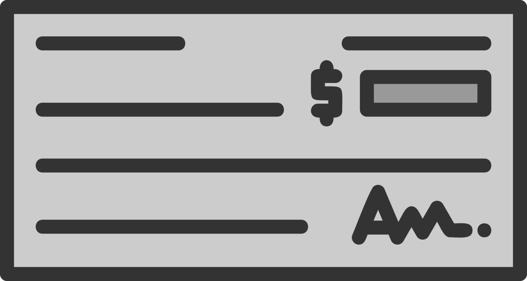 Bank Check Vector Icon Design