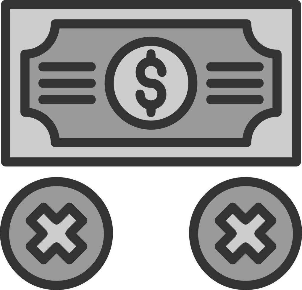 sin diseño de icono de vector de dinero